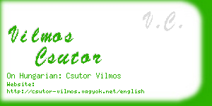 vilmos csutor business card